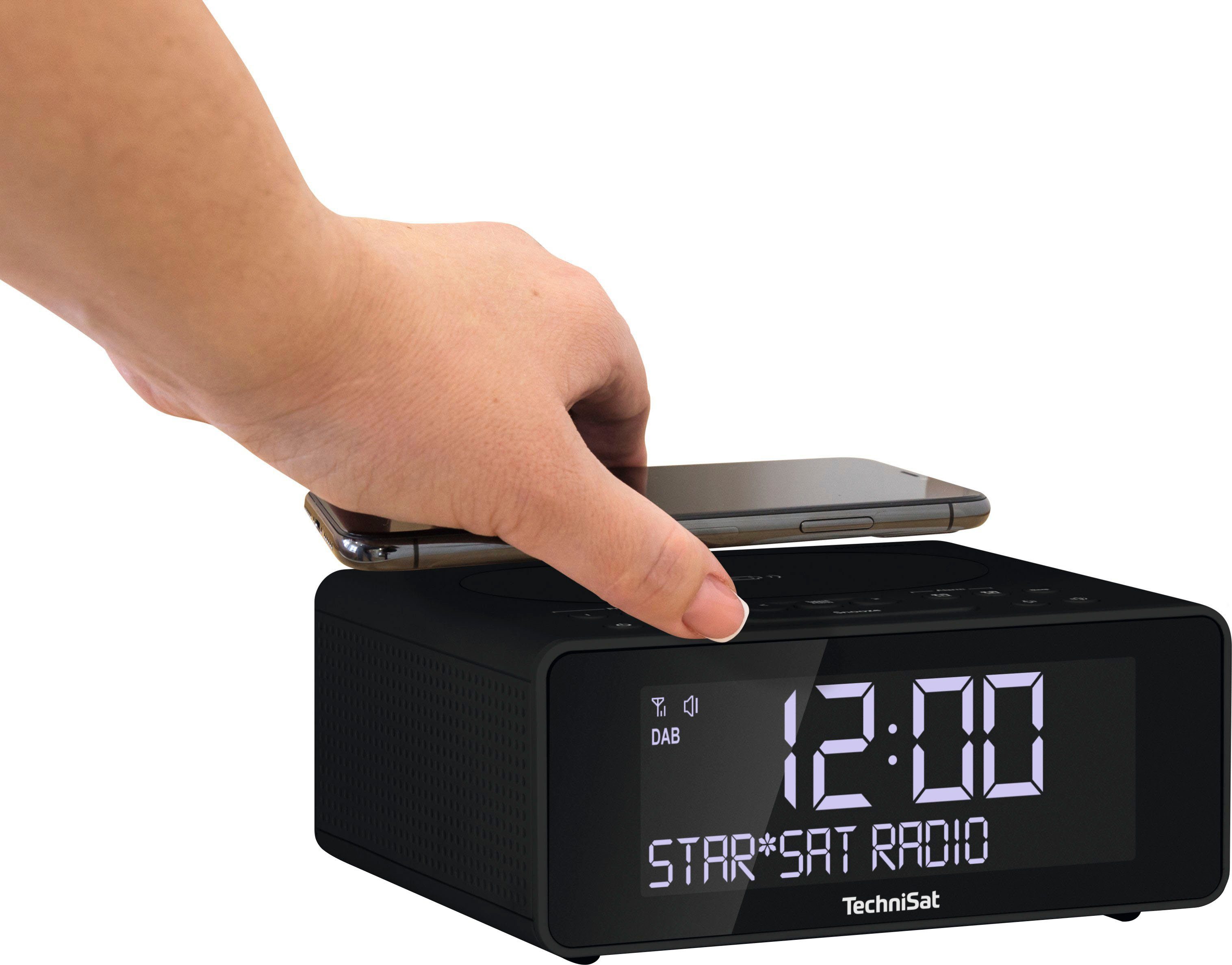 TechniSat Radiowecker DIGITRADIO 52 - Stereo Uhrenradio mit DAB+, Snooze-Funktion, dimmbares Display, Sleeptimer schwarz
