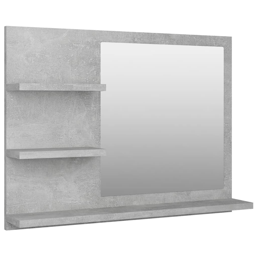 DOTMALL Badspiegel Badspiegel Betongrau 60x10,5x45 cm Holzwerkstoff