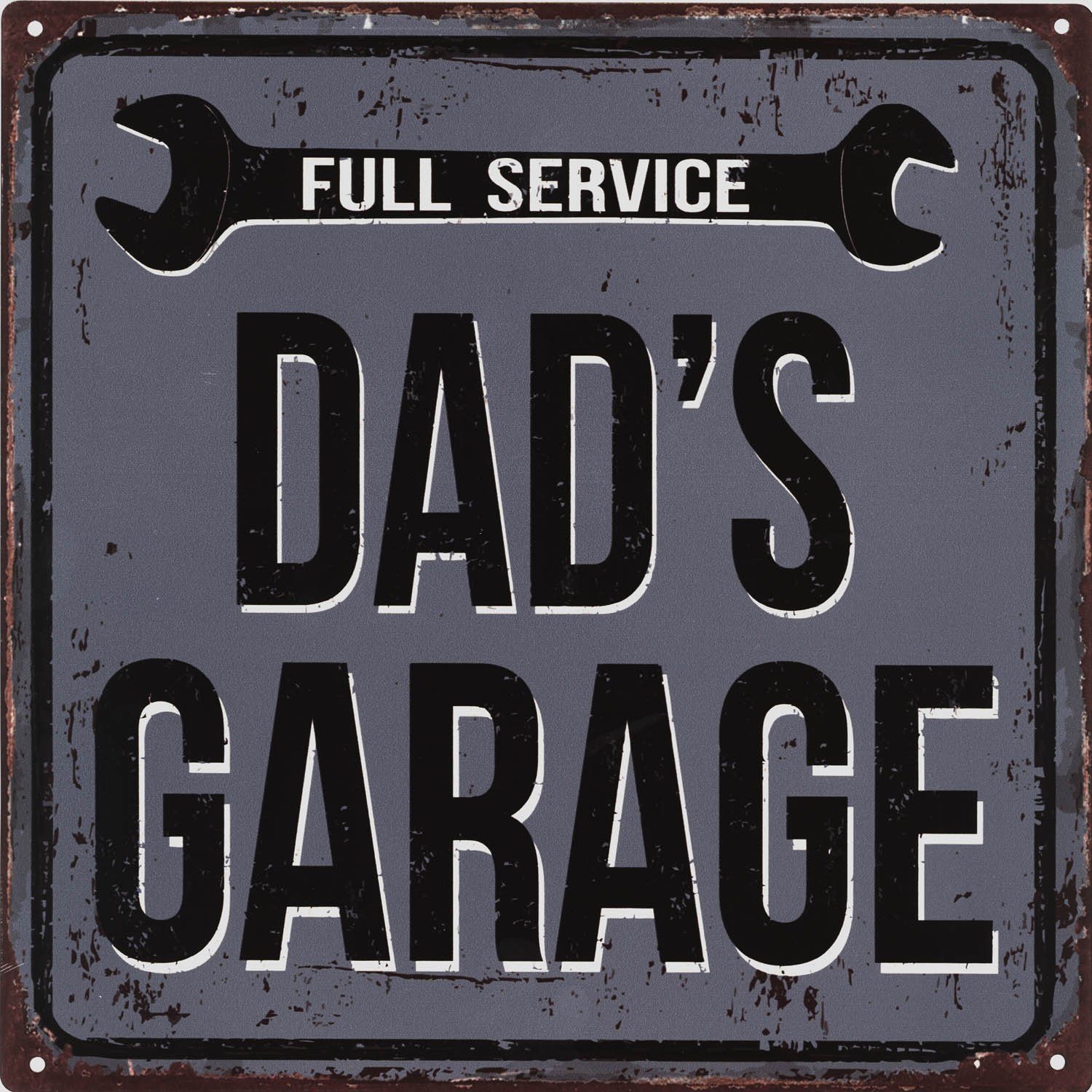Metallschild Blechschild Dads Garage