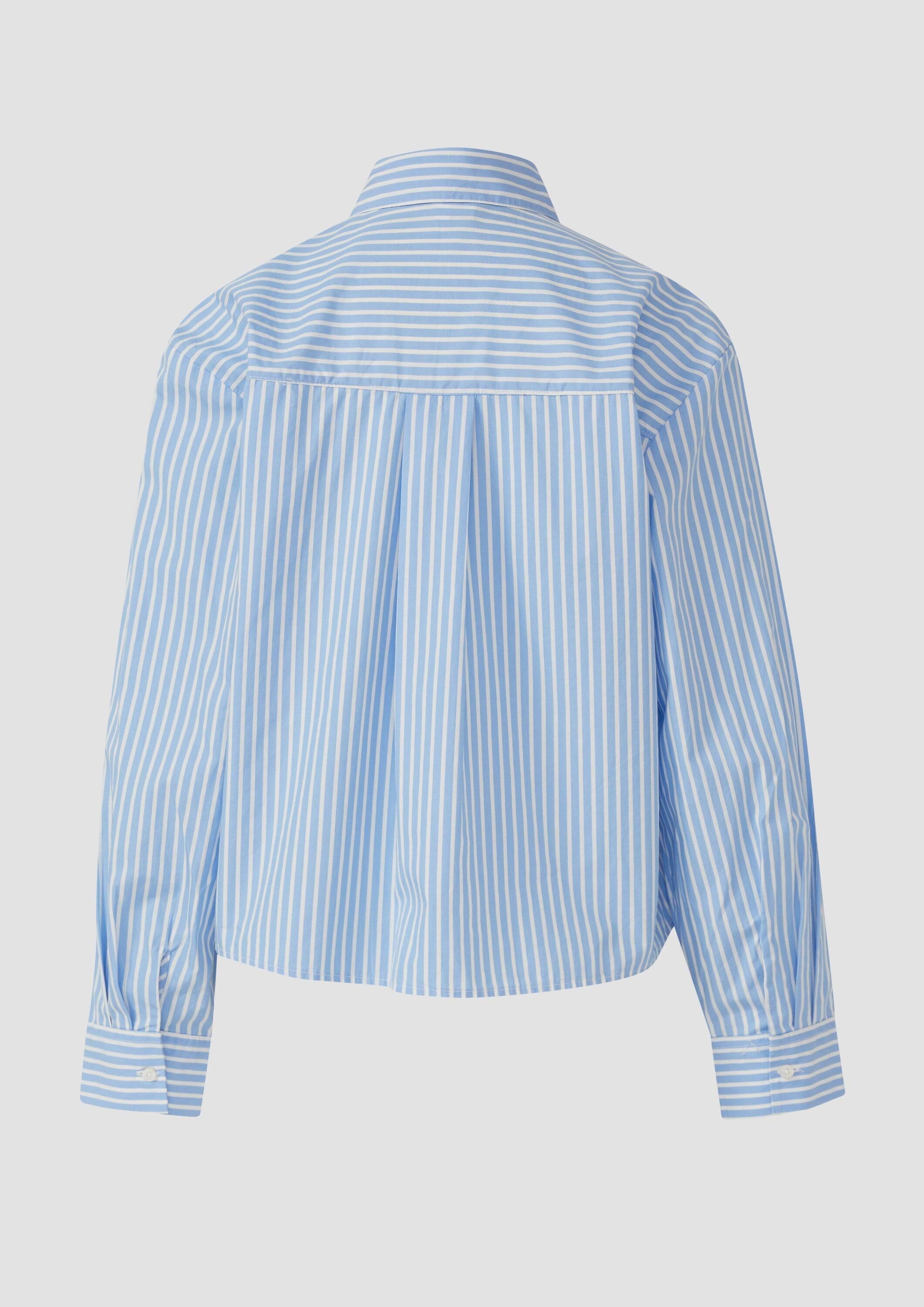 s.Oliver Langarmbluse Bluse Gestreifte Popeline-Bluse im Boxy Fit