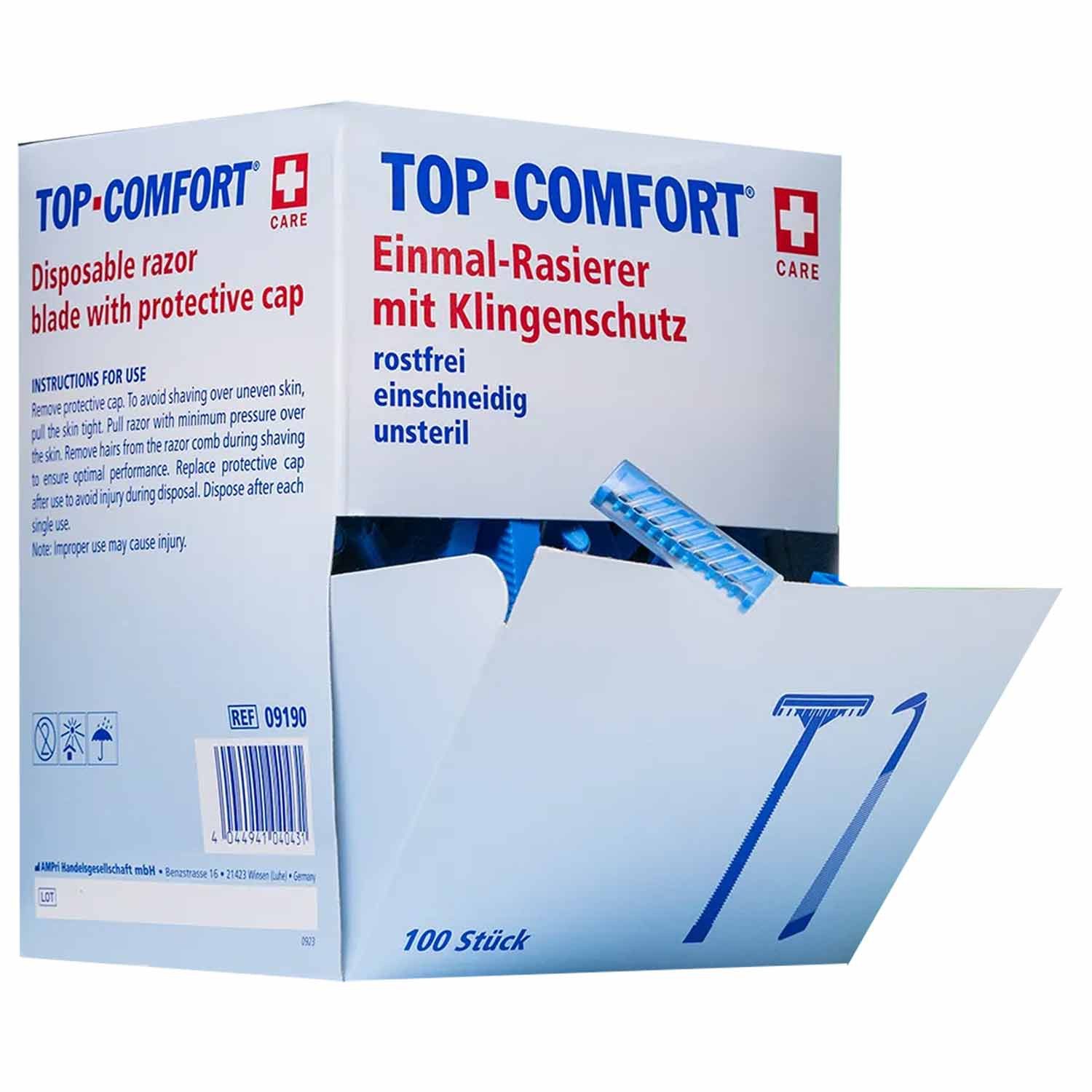 AMPri Einwegrasierer Top-Comfort Einmal-Rasierer, einschneidig, blau
