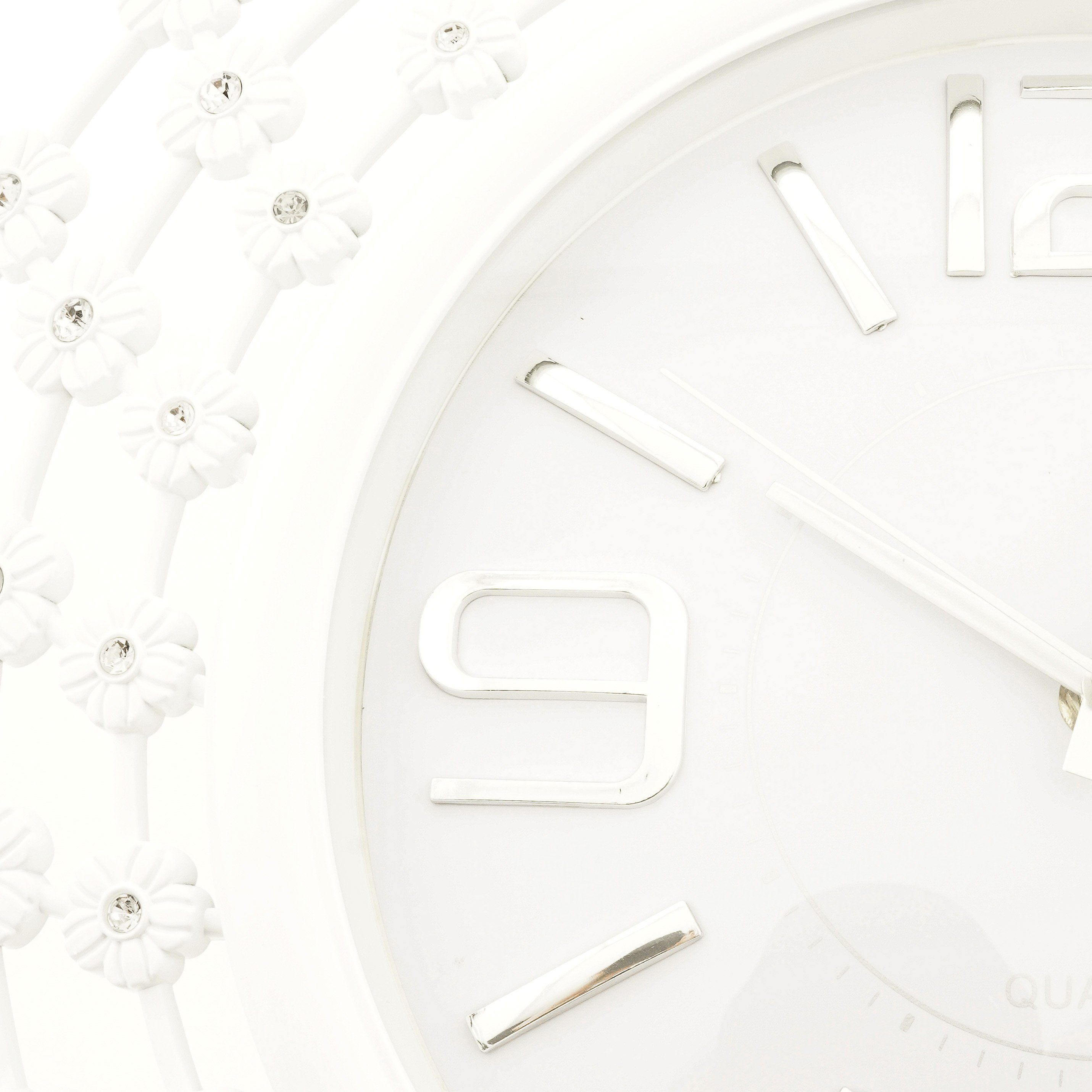 modernes Wanduhr Uhr Wanduhr Weiß Almina Wohnzimmer Design Quartz