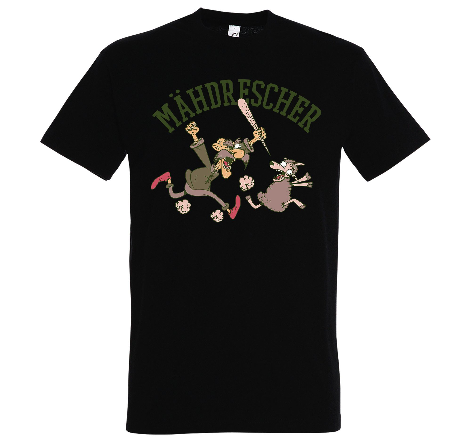Youth Designz T-Shirt Mähdrescher Herren Shirt mit trendigem Frontprint Schwarz | T-Shirts