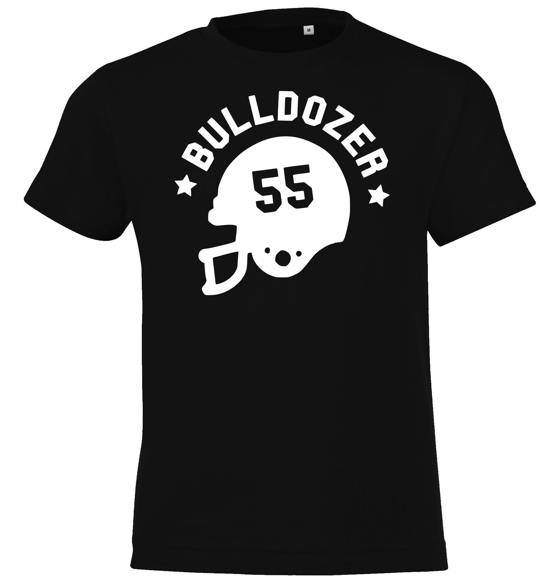 Youth Designz T-Shirt Bulldozer Kinder T-Shirt mit trendigem Frontprint Schwarz