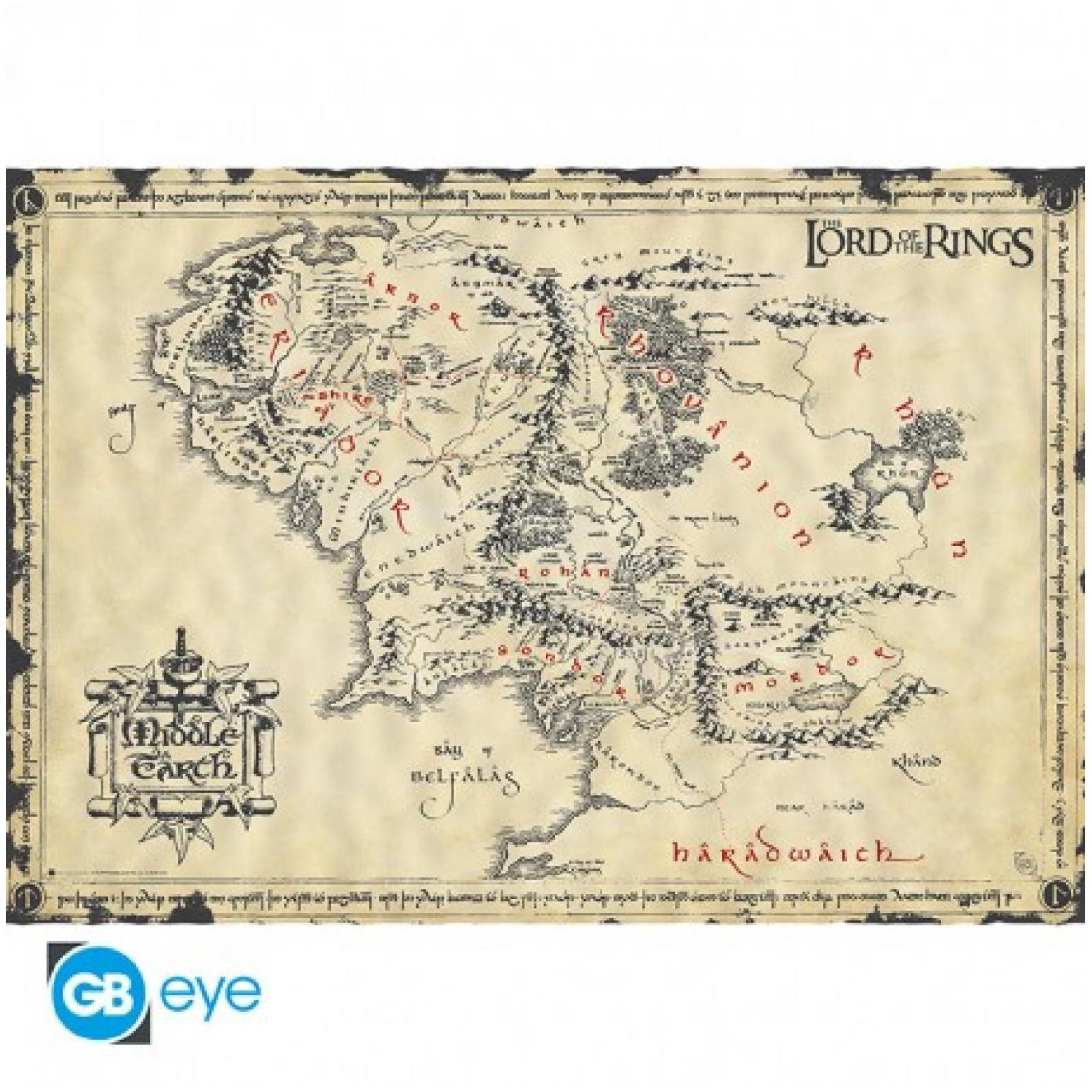 ABYstyle Merchandise-Figur LORD OF THE RINGS - Parchment poster - Middle Ea günstig online kaufen