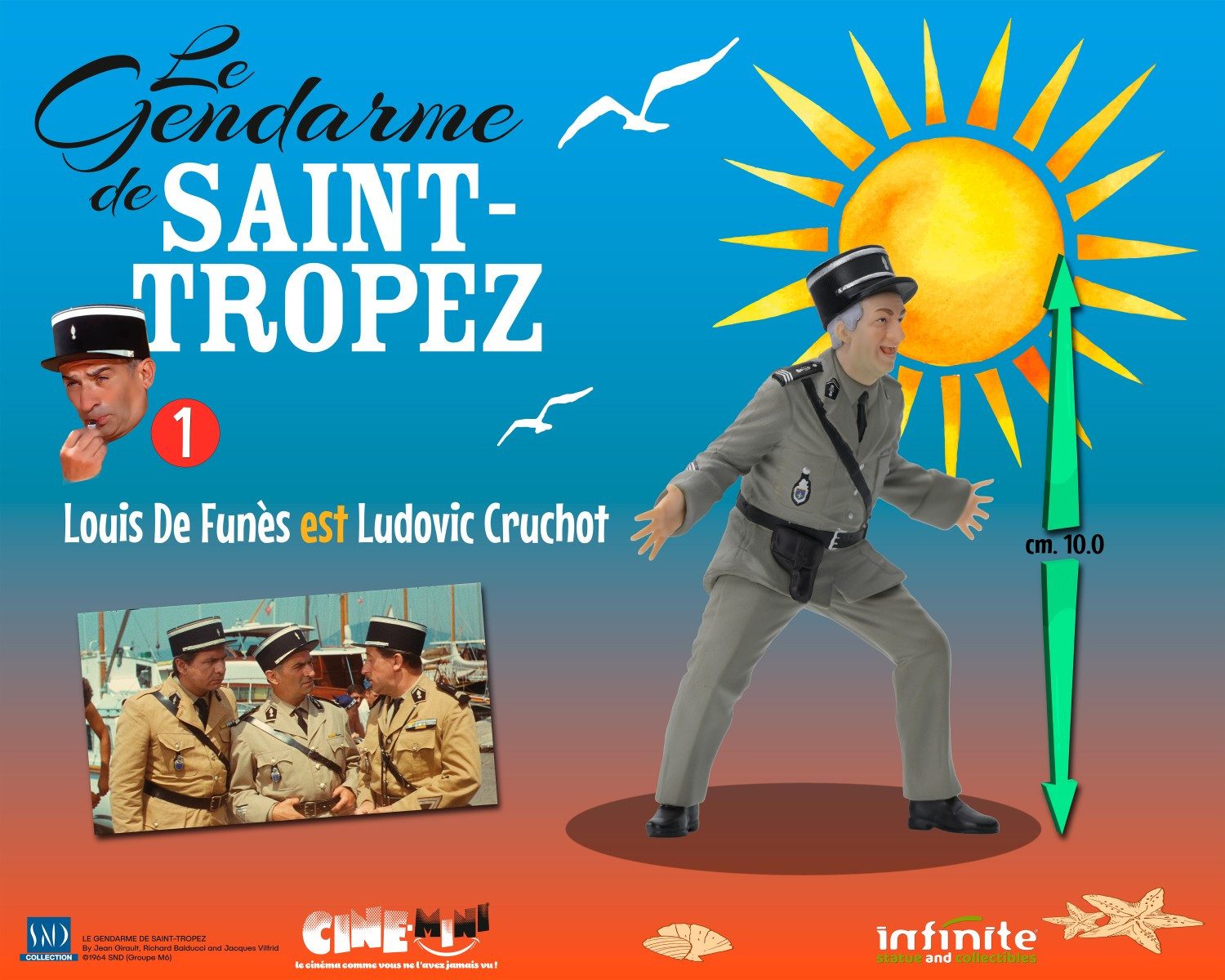 Infinite Statue Sammelfigur Le Gendarme de Saint-Tropez #1 Louis de Funès est Ludovic Cruchot Cine