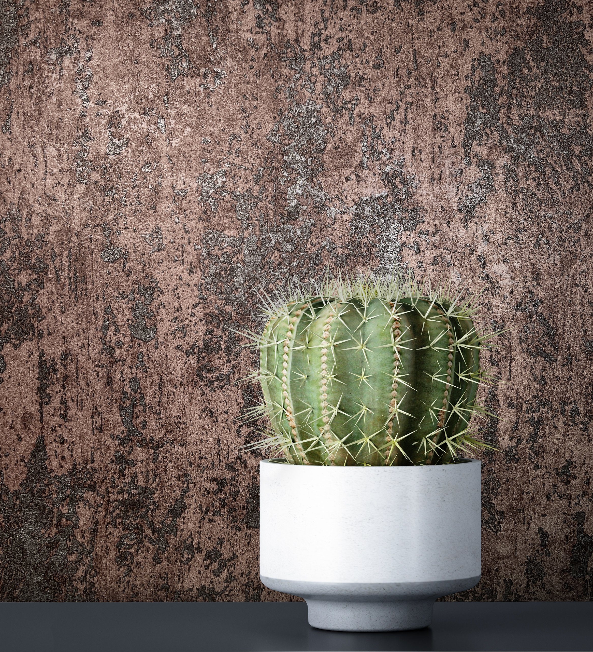Newroom Vliestapete, Braun Tapete Industrial Beton günstig online kaufen