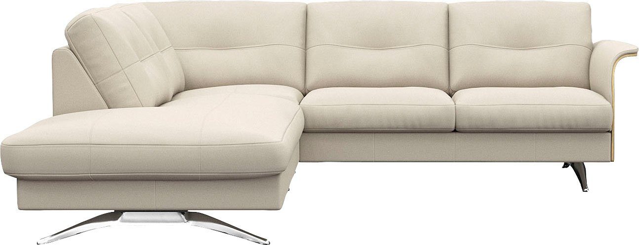 FLEXLUX Ecksofa Glow, super bequem durch hochwertigem Sitzaufbau mit Federkern, L-Form, Modernes skandinavisches Design