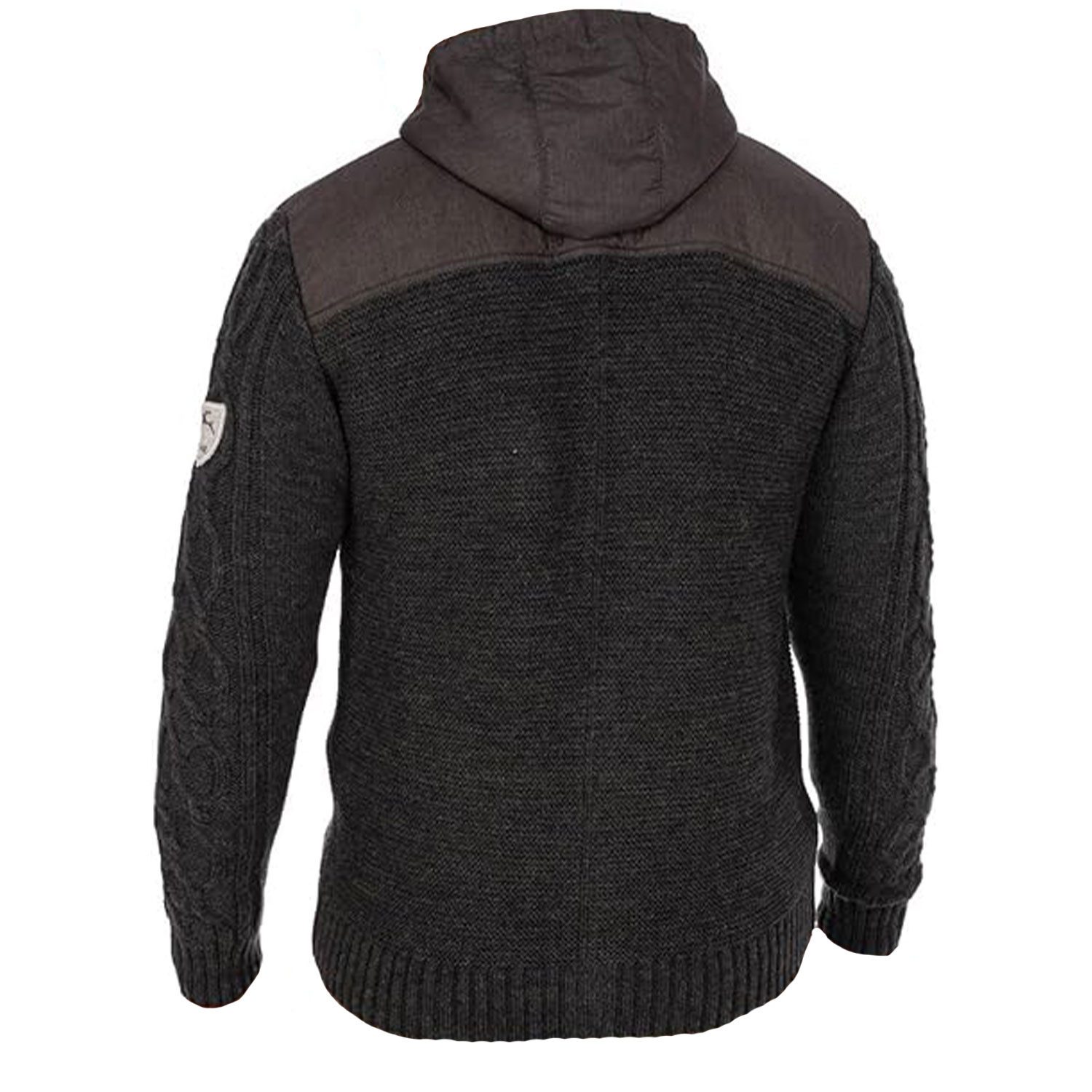 Maddox Trachtenstrickjacke MADDOX Herren 'Bruneck' mit Kapuze, Anthrazit günstig online kaufen