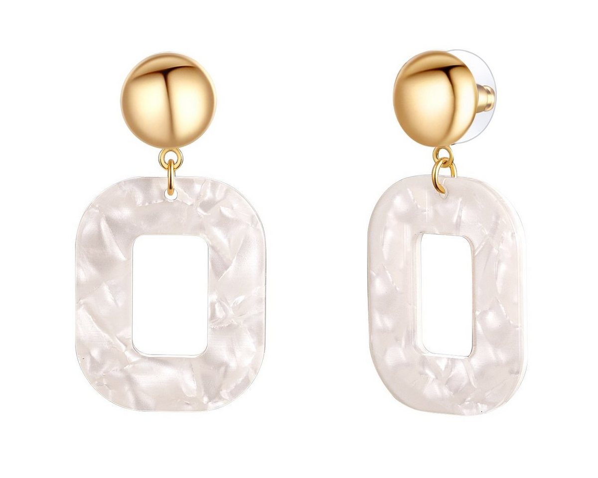 Lulu & Jane Paar Ohrhänger gelbgold, Metall-Legierung