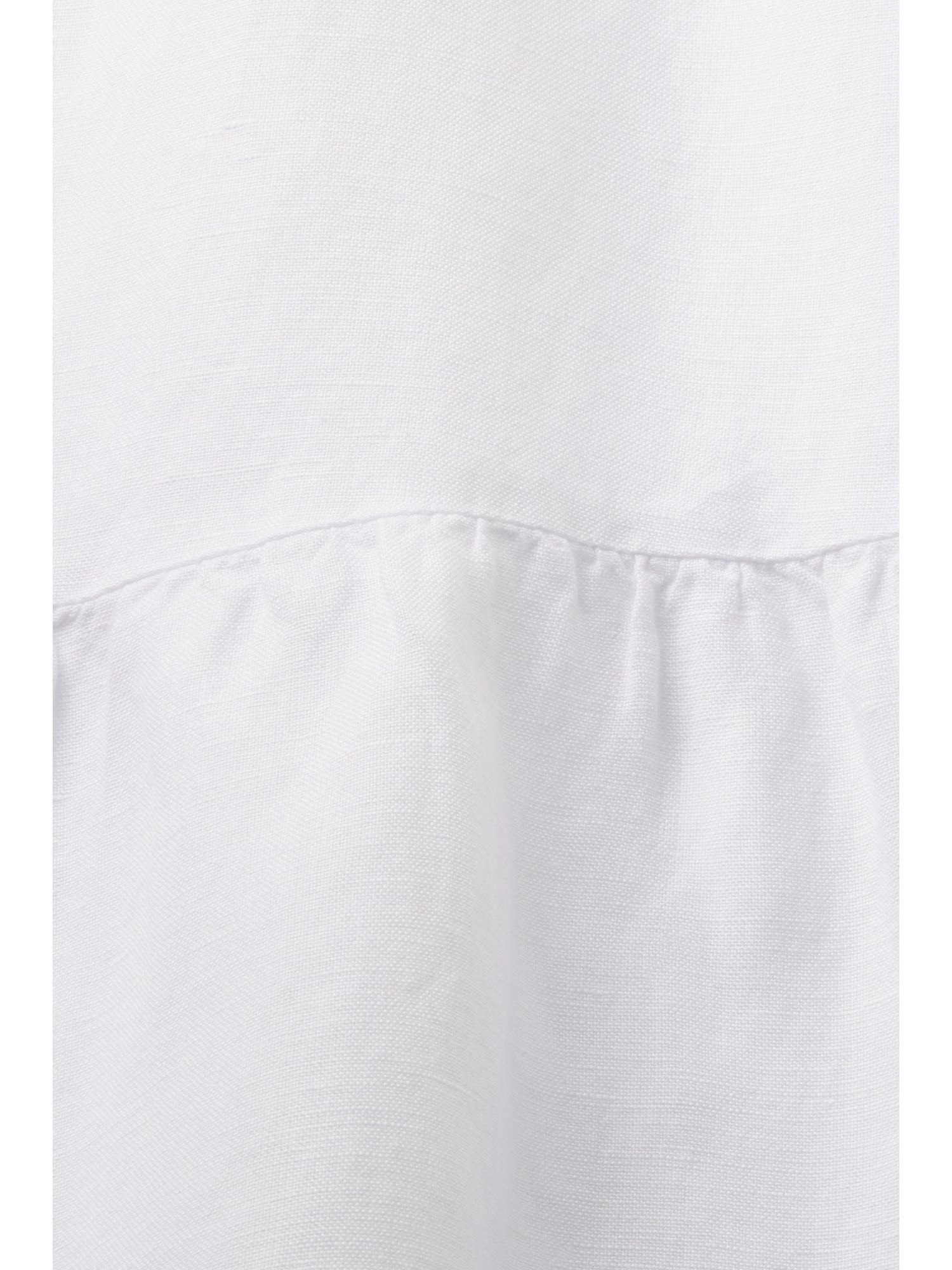 Leinenmix Esprit Langarmbluse WHITE Bluse aus