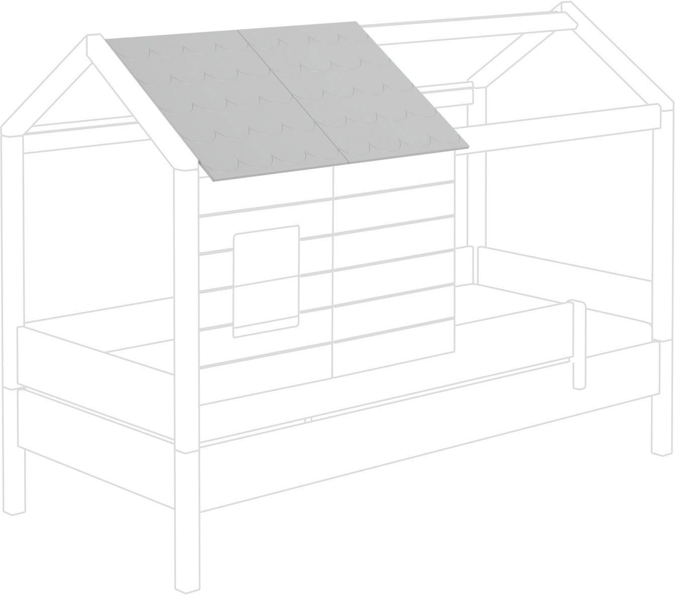 PAIDI Spielbett-Dachelement TINY HOUSE, (Set, 2er-Set), individuell verstellbar, patentierter PAIDI-Sicherheitsverschluss