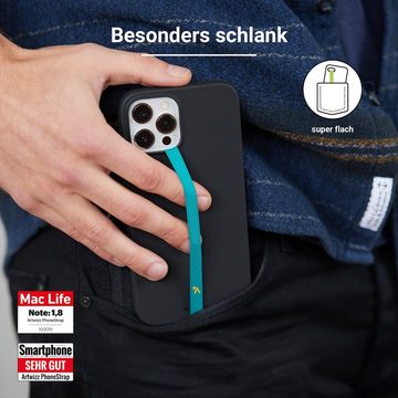 Artwizz PhoneStrap, Handyhalterung zur Befestigung an Schutzhülle, Grau/Petrol Fingerhalter, (Smartphone)