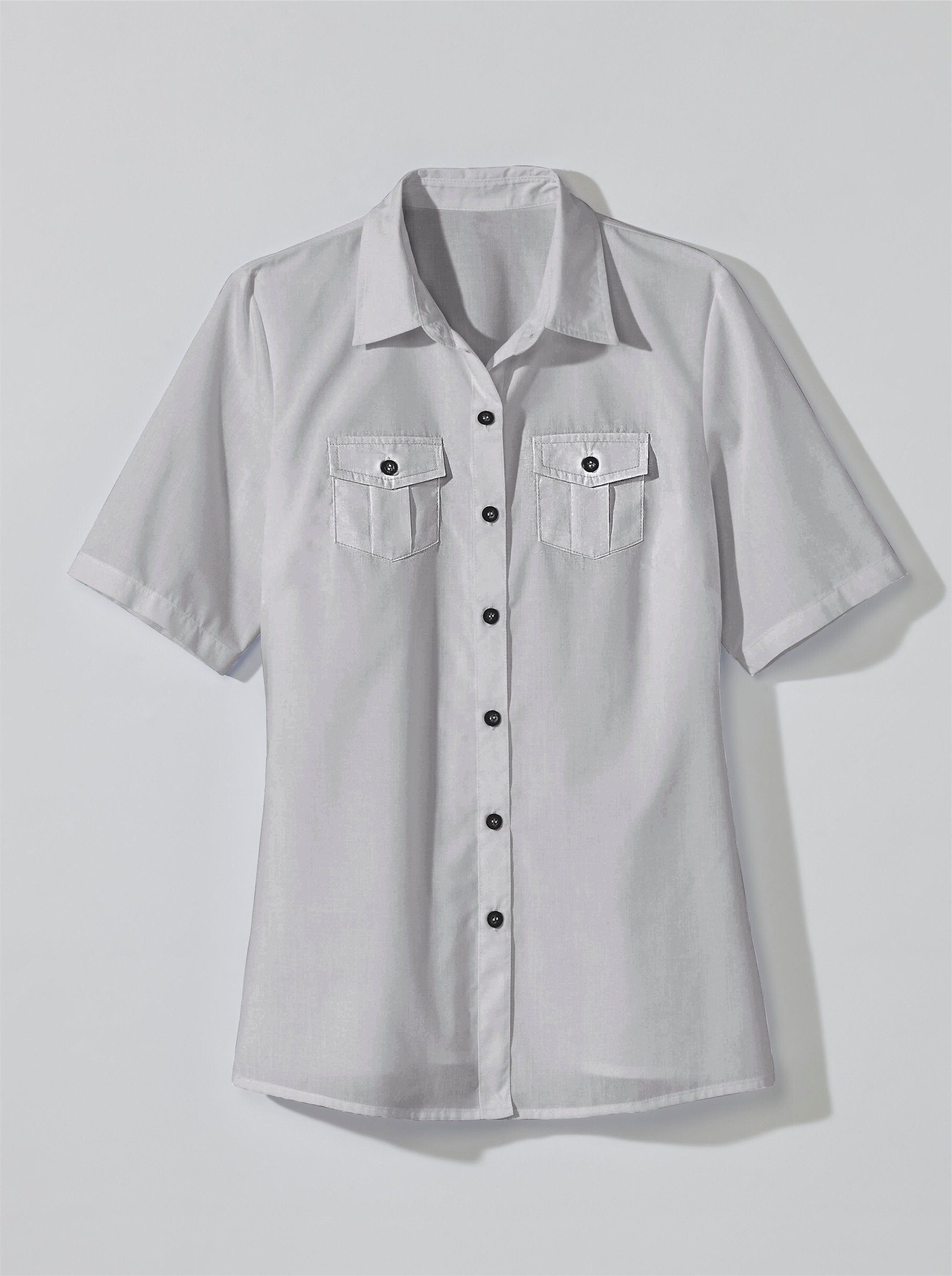 Sieh an! Klassische Bluse Bluse Kurzarm