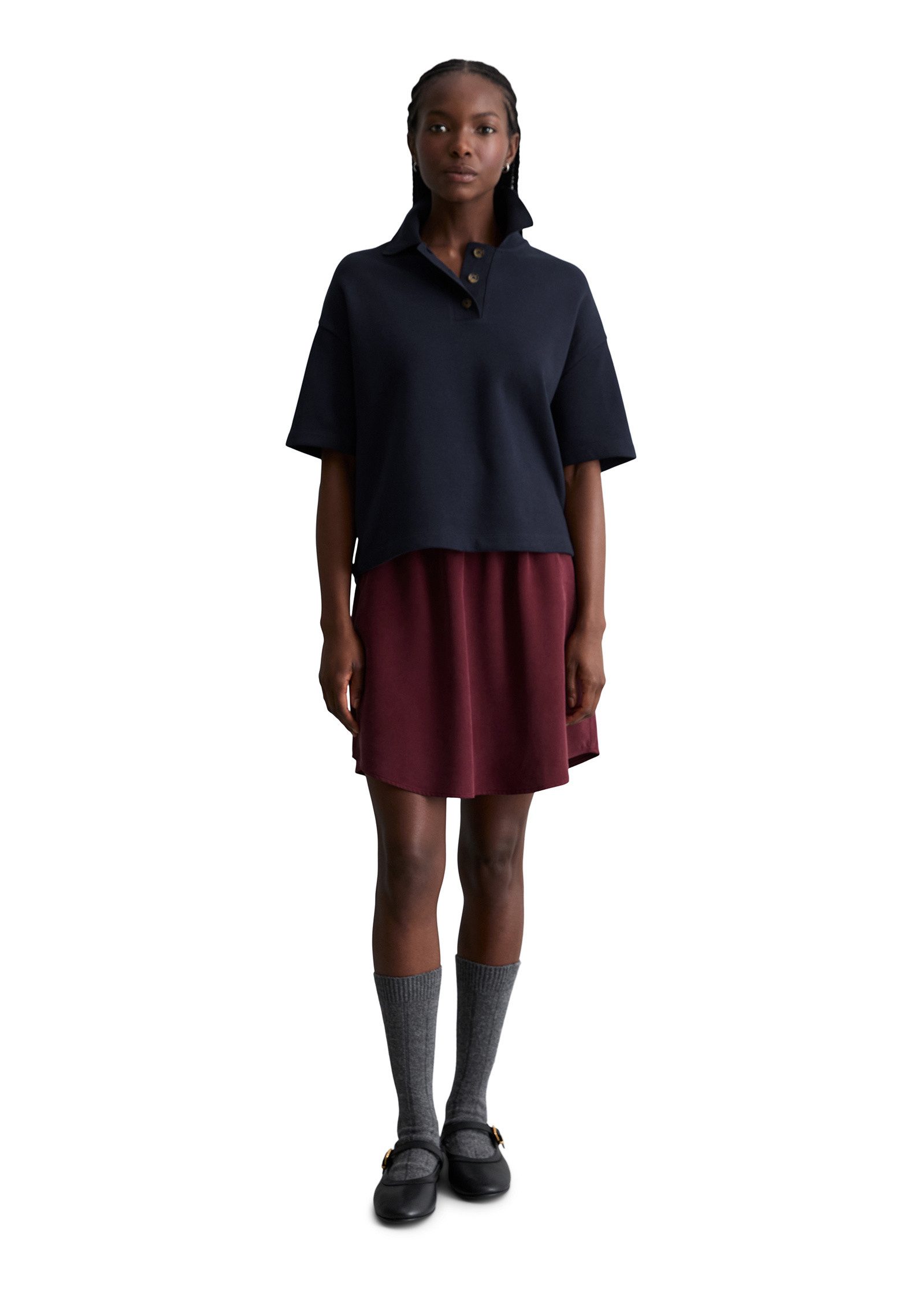 Marc O'Polo DENIM Poloshirt aus weichem Rib-Jersey