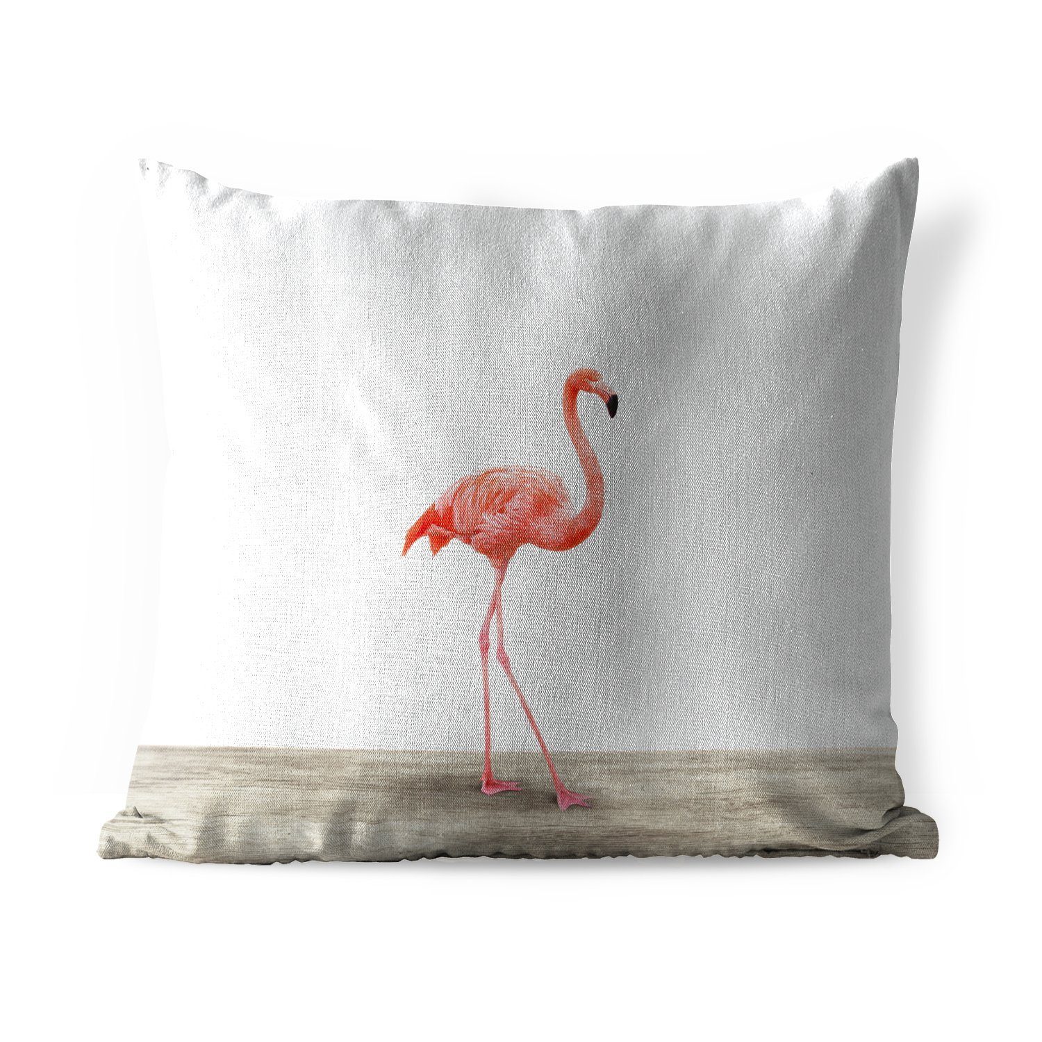 MuchoWow Dekokissen Flamingo - Rosa - Vogel - Mädchen - Jungen - Kind, Kissenbezüge, Kissenhülle, Dekokissen, Dekokissenbezug, Outdoor