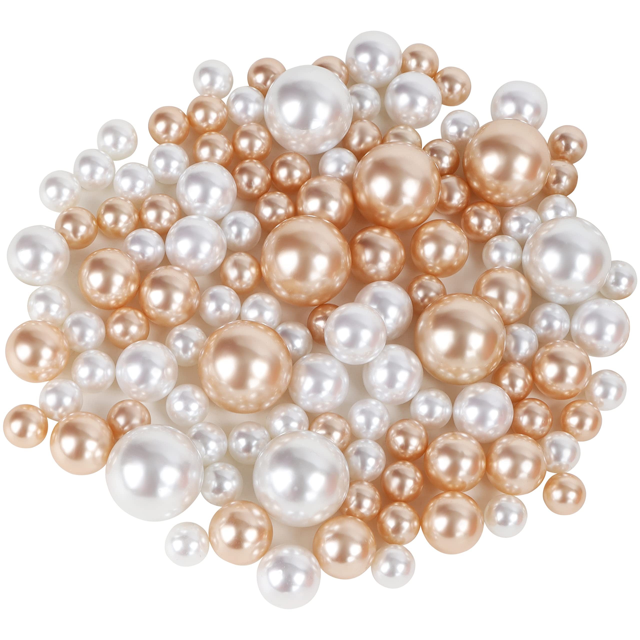 Belle Vous Крафтовий бісер Goldene & weiße Plastikperlen - 120-teiliges Set, (120-tlg)
