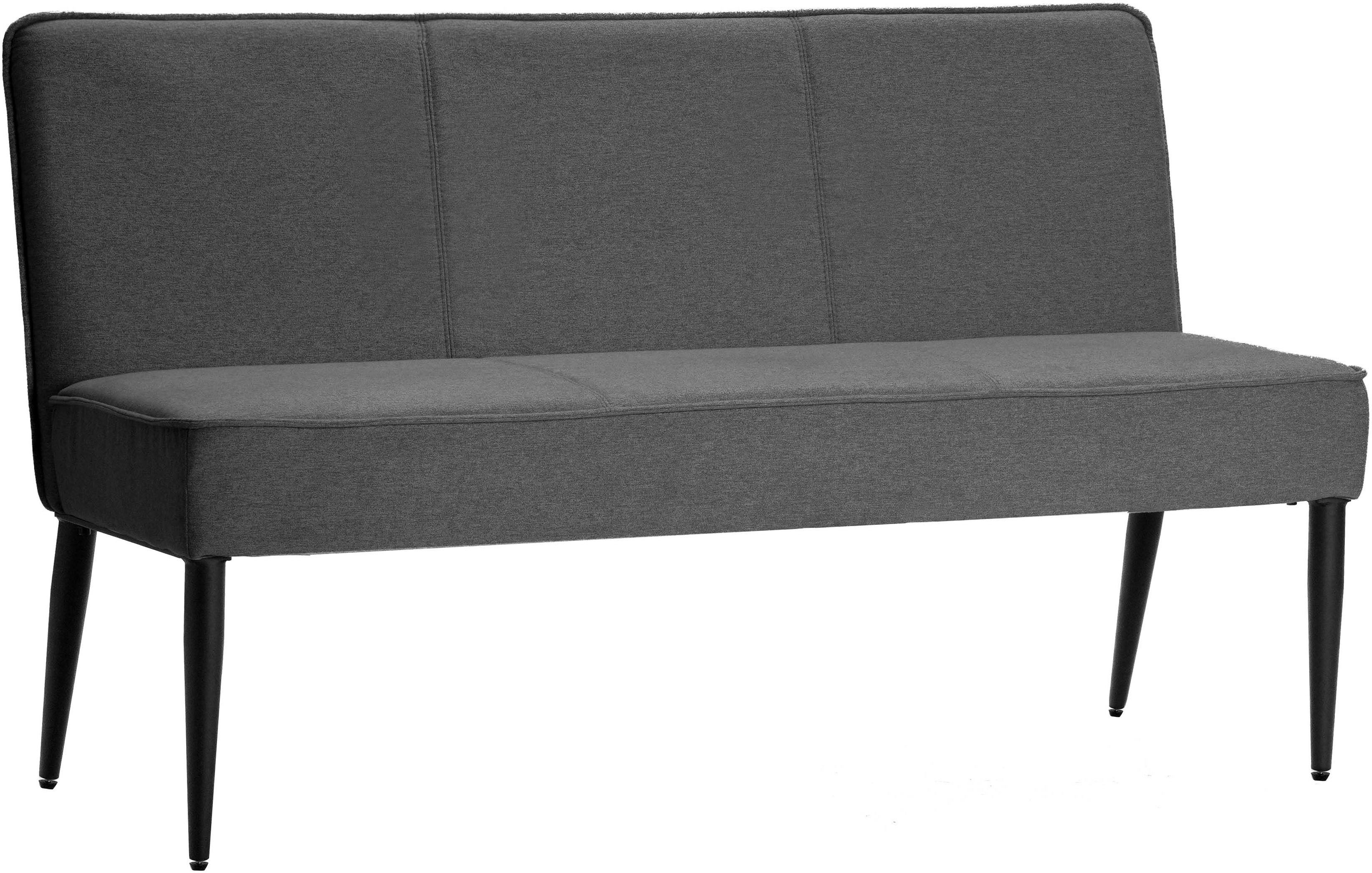 OTTO home Polsterbank Lenzrose, (Esszimmerbank, Bank), mit Taschenfederkern, schwarzes Metallgestell, Breite 142 cm
