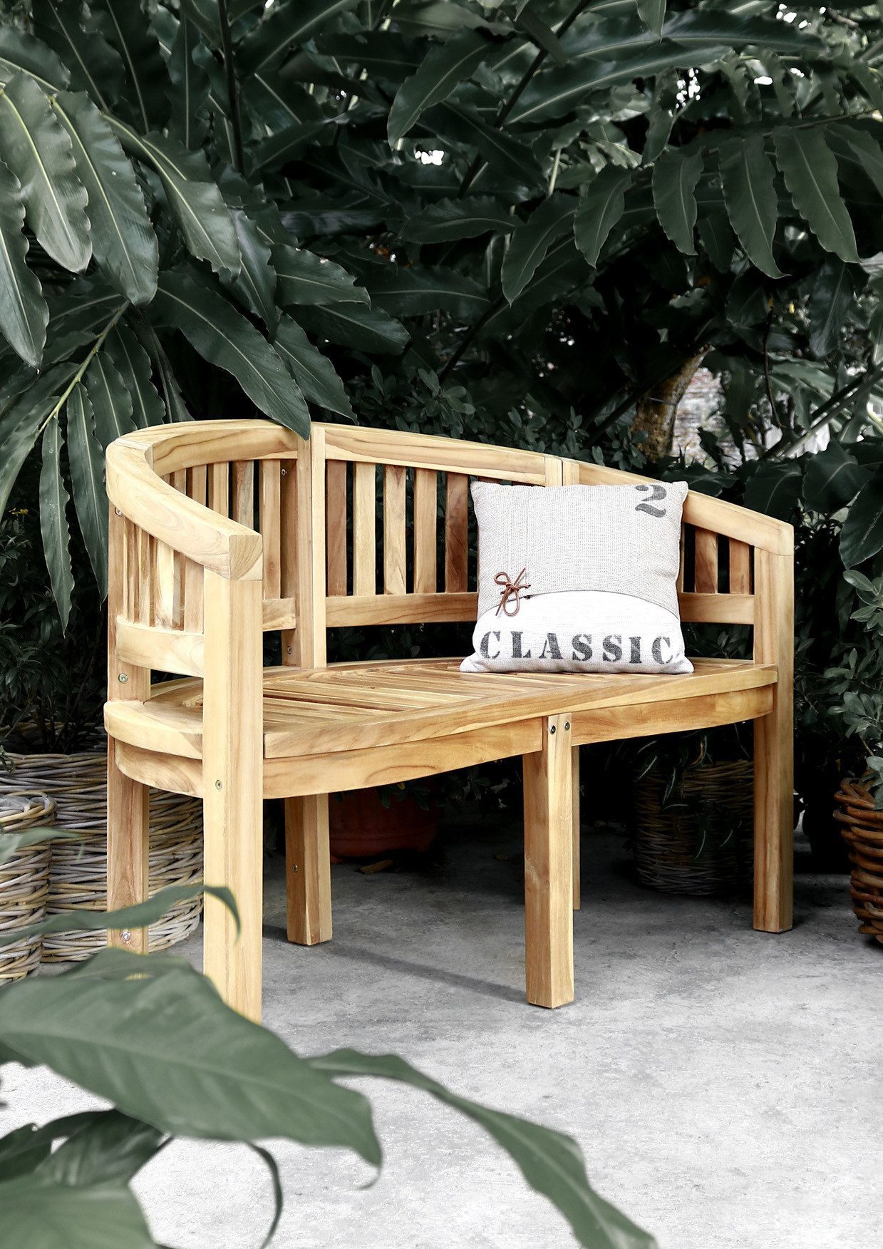 More2Home Gartenbank BANANE, Teakholz, 150 cm