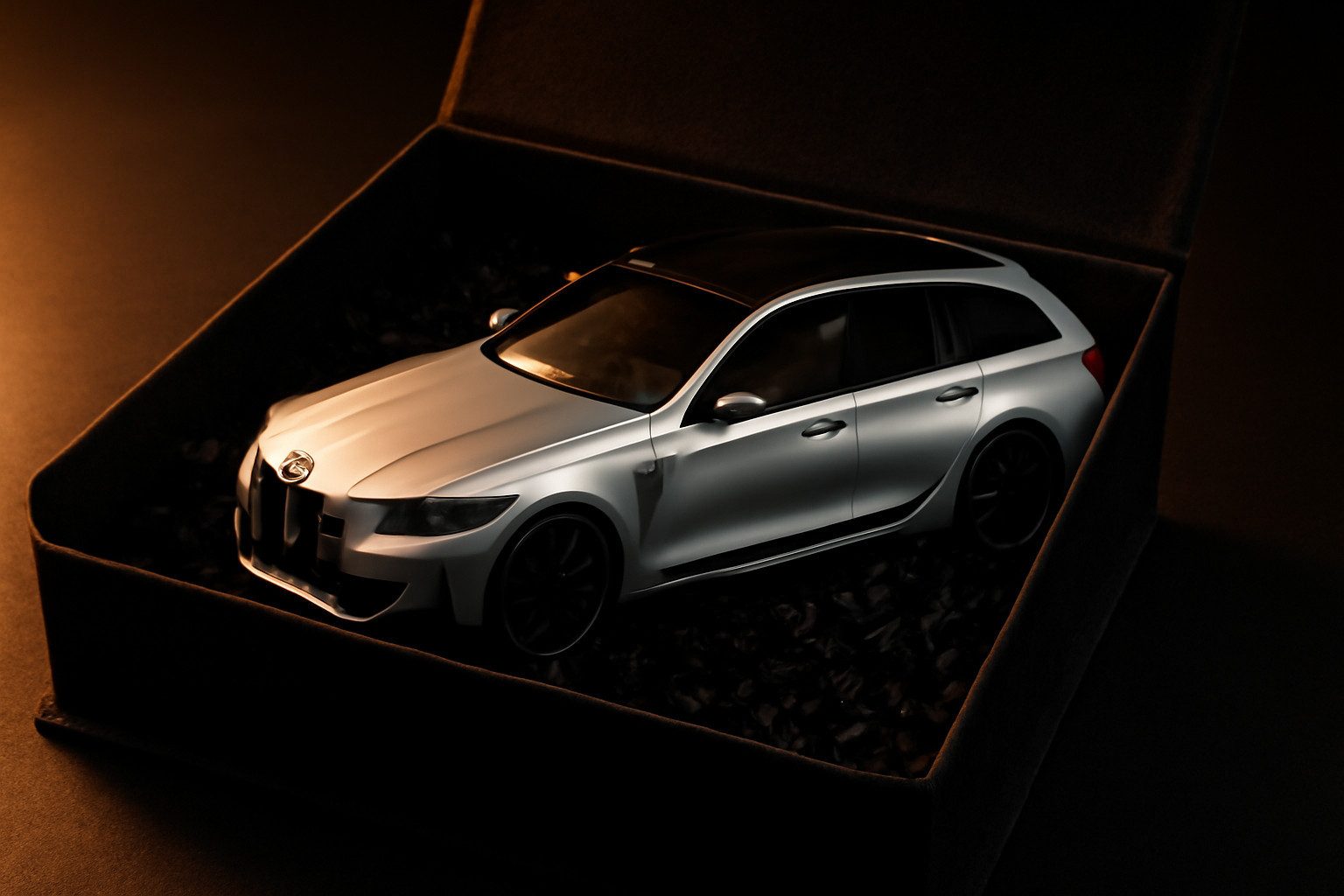 BMW Modellauto BMW Geschenkbox Miniatur M3 Touring G81 1:18 Modellauto Geschenkidee, (1-tlg)