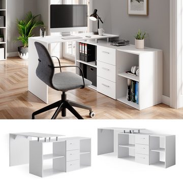 Vicco Schreibtisch Computertisch PC-Tisch Bürotisch DANTE Weiß
