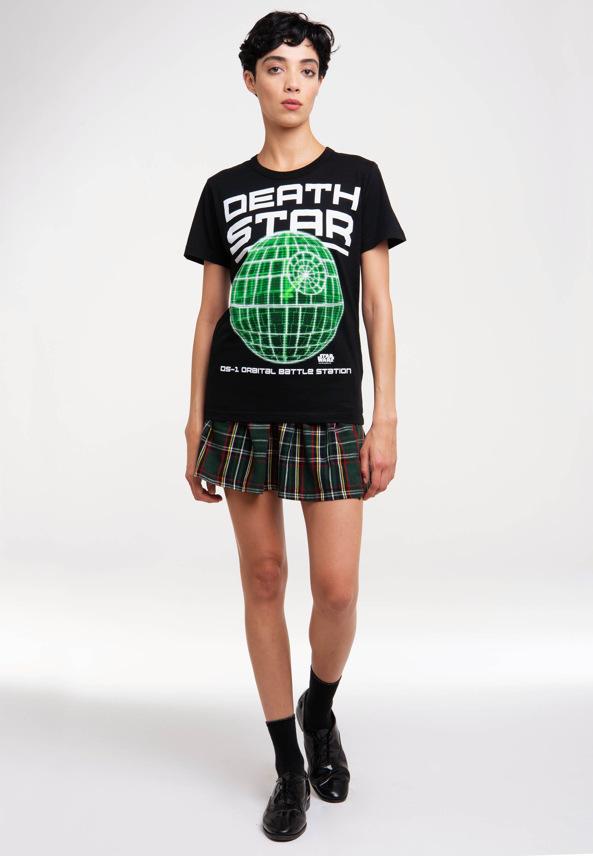 LOGOSHIRT T-Shirt Star Wars - Death Star mit coolem Print