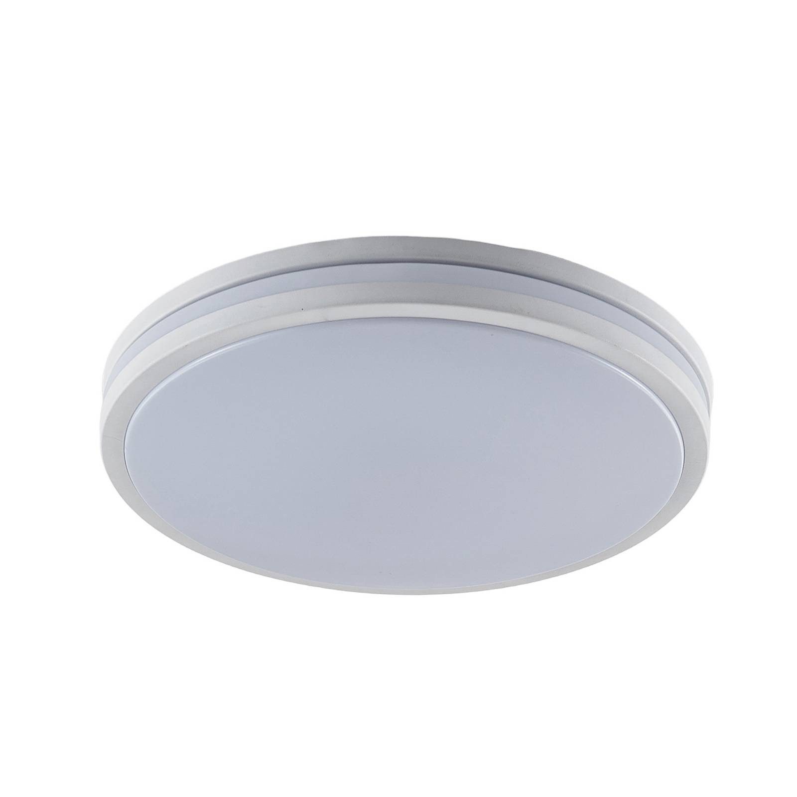 Lindby LED Deckenleuchte Arnim, dimmbar, LED-Leuchtmittel fest verbaut, Farbwechsel warmweiß / tageslicht, Modern, Acryl, Metall, weiß, 1 flammig, inkl.
