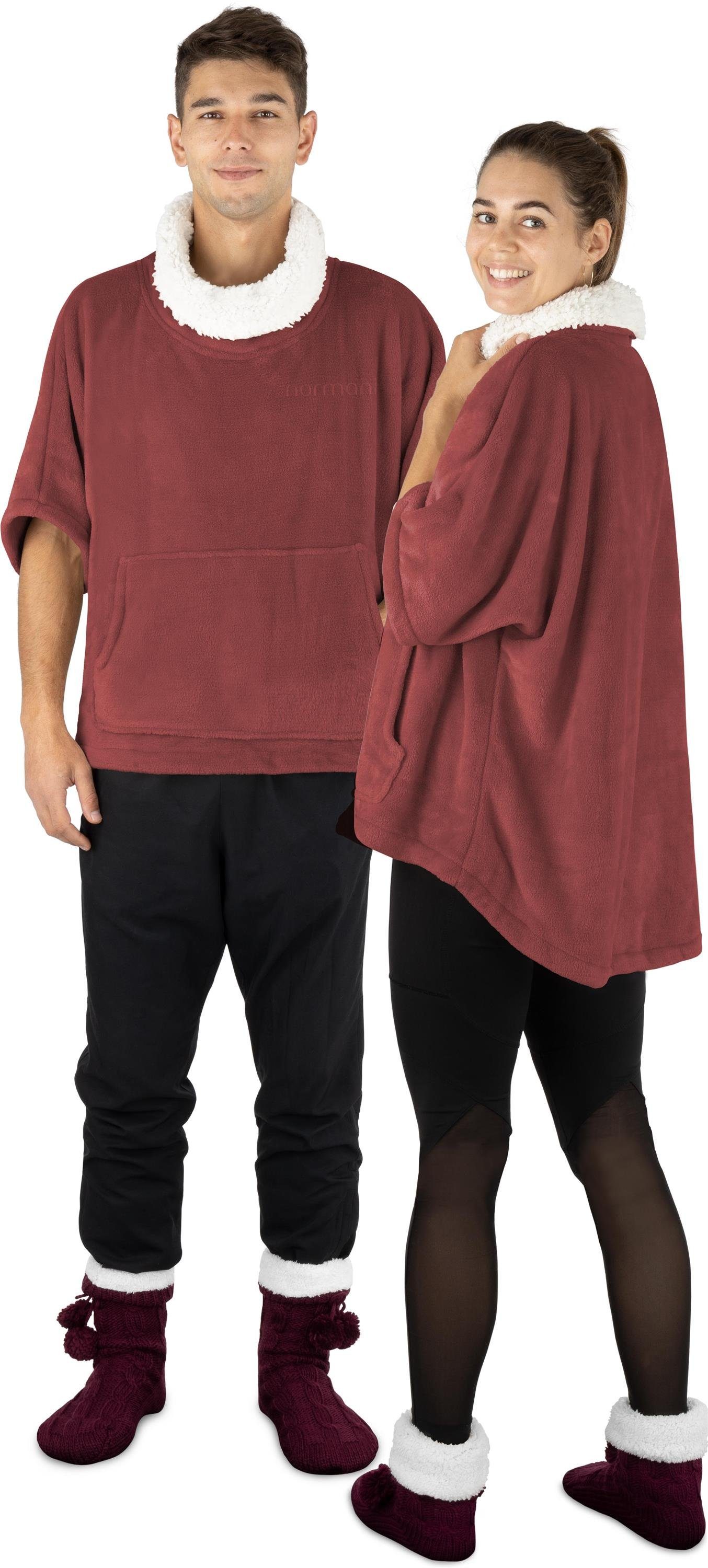 normani Sweatshirt Weicher Oversize Kuschelpullover Burgund | Sweatshirts