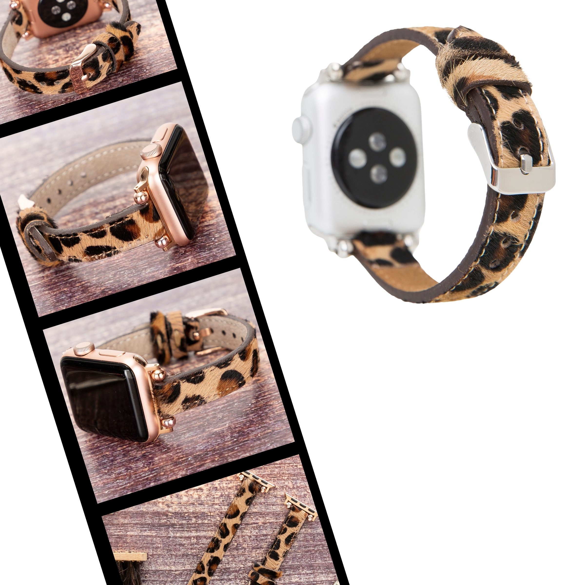 Renna Leather Smartwatch-Armband Apple Watch Band für Series 11/10 / Ultra/9/SE/8-1 Echtleder Armband