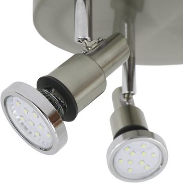 B.K.Licht LED Deckenspot Aurel, Leuchtmittel wechselbar, Warmweiß, LED Deckenstrahler Badlampe IP44 Badezimmer Deckenleuchte Lampe GU10