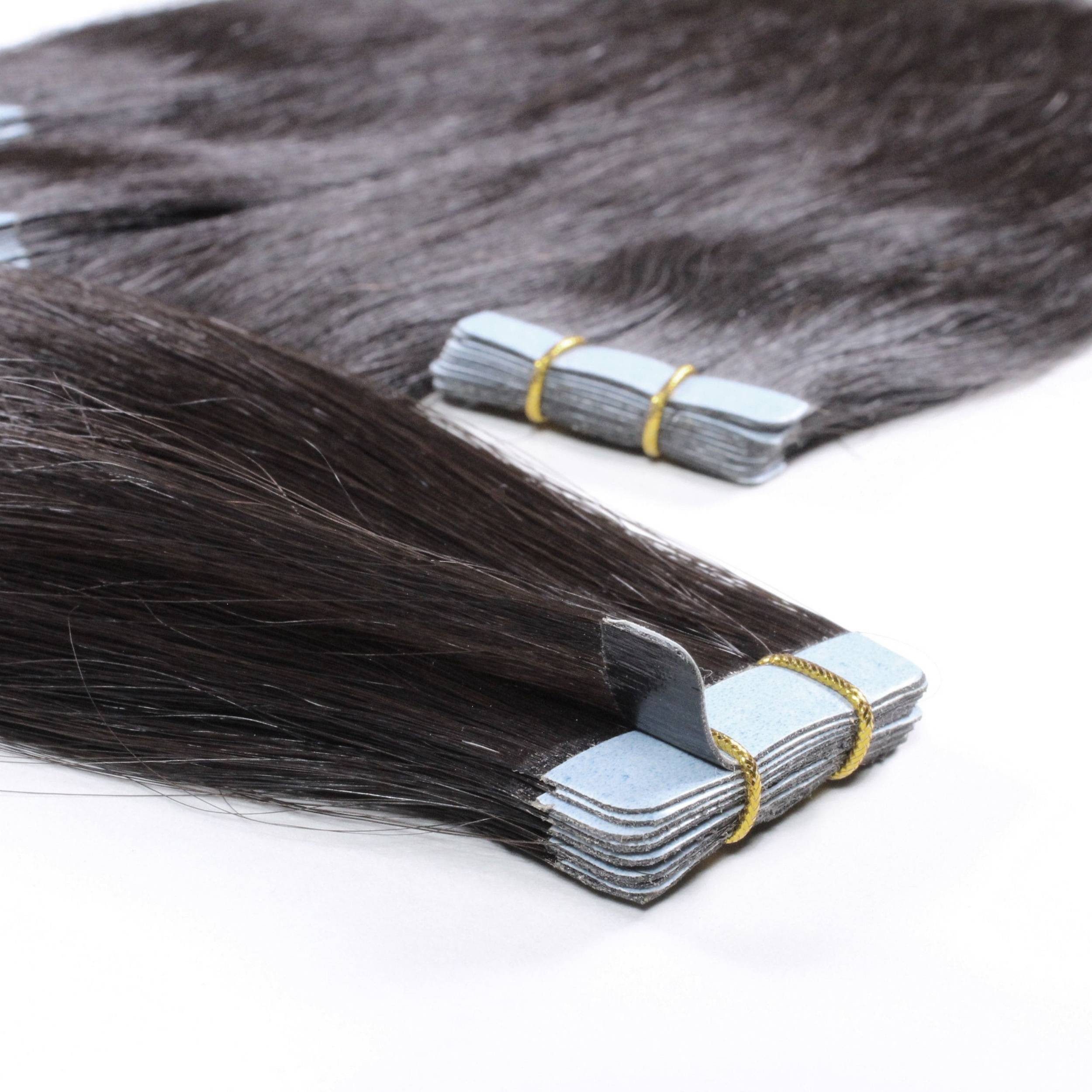 hair2heart Echthaar-Extension Premium Rohhaar Tape Extensions 40cm