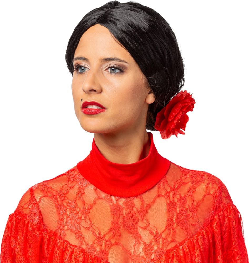 Orlob Kunsthaarperücke Perücke Spanierin schwarz