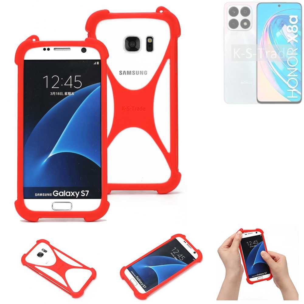 K-S-Trade Handyhülle für Honor X8a 5G, Handy-Hülle Schutz-Hülle Bumper Silikon Schutz Hülle Cover Case