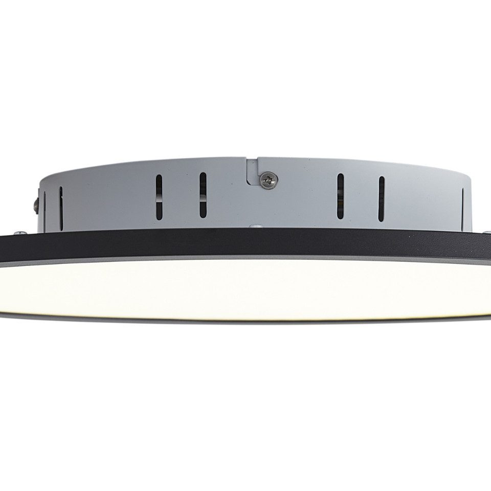 Qazqa Deckenleuchte Knob, Dimmbar, LED fest integriert, Extra-Warmweiß, QAZQA Deckenleuchte, integrated, Schwarz, Kunststoff, Modern