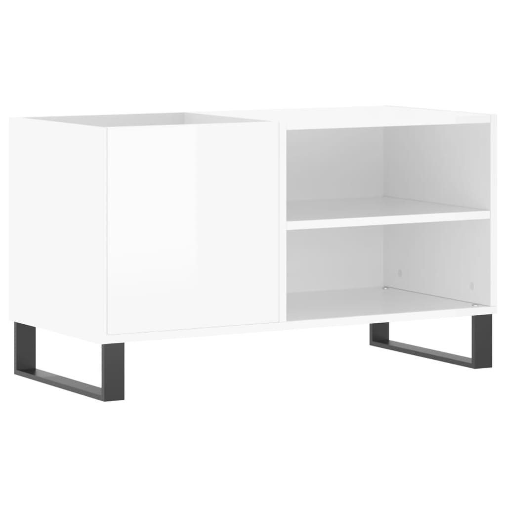 vidaXL Media-Regal Plattenschrank Hochglanz-Weiß 85x38x48 cm günstig online kaufen