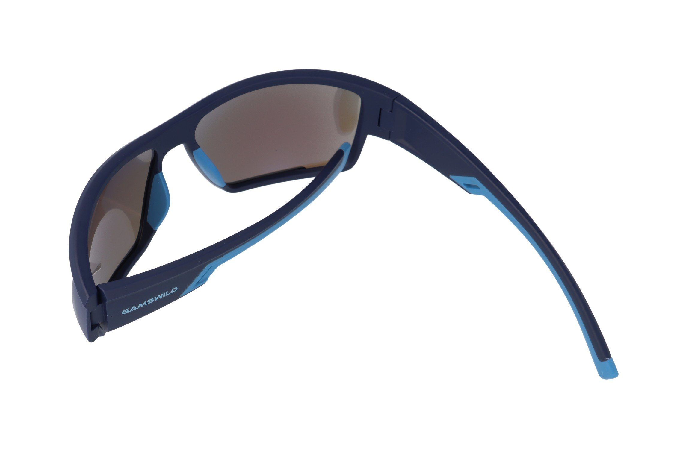 Gamswild Sportbrille UV400 Sonnenbrille Skibrille Fahrradbrille breite Bügel/Zugluftschutz, Damen Herren Modell WS7133 in schwarz, braun, blau