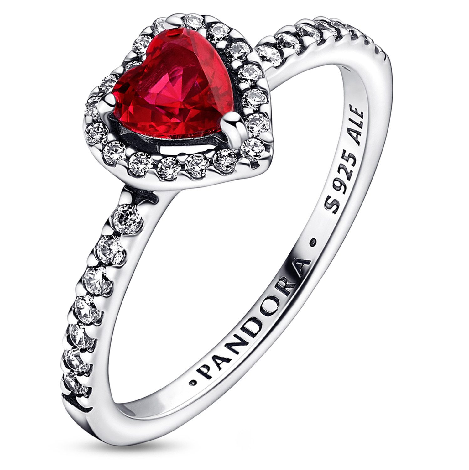 Pandora Silberring DamenErhabenes Rot