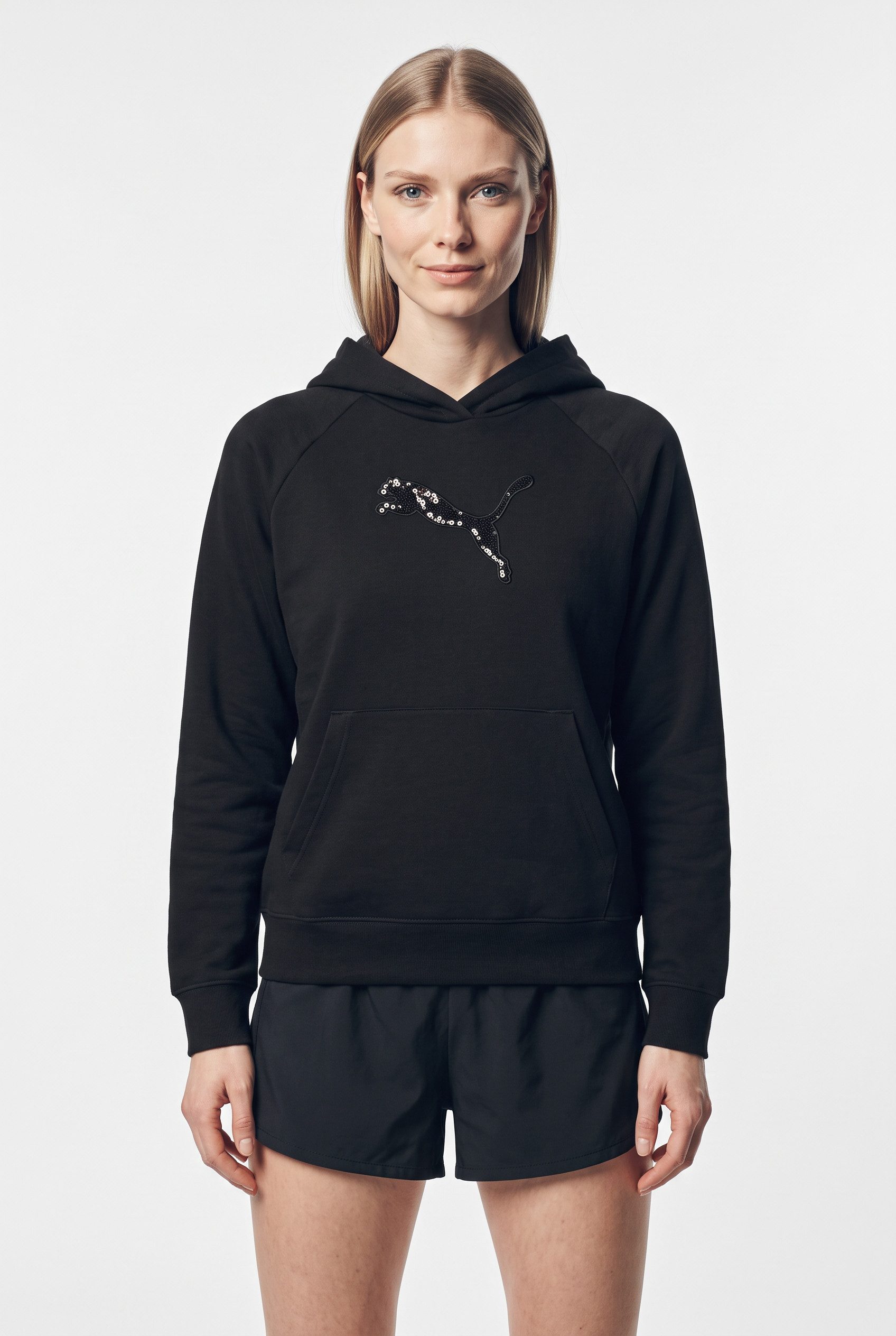 PUMA Kapuzensweatshirt ESS SEQUINS STANDARD HOODIE FL mit Kapuze, in normaler Länge