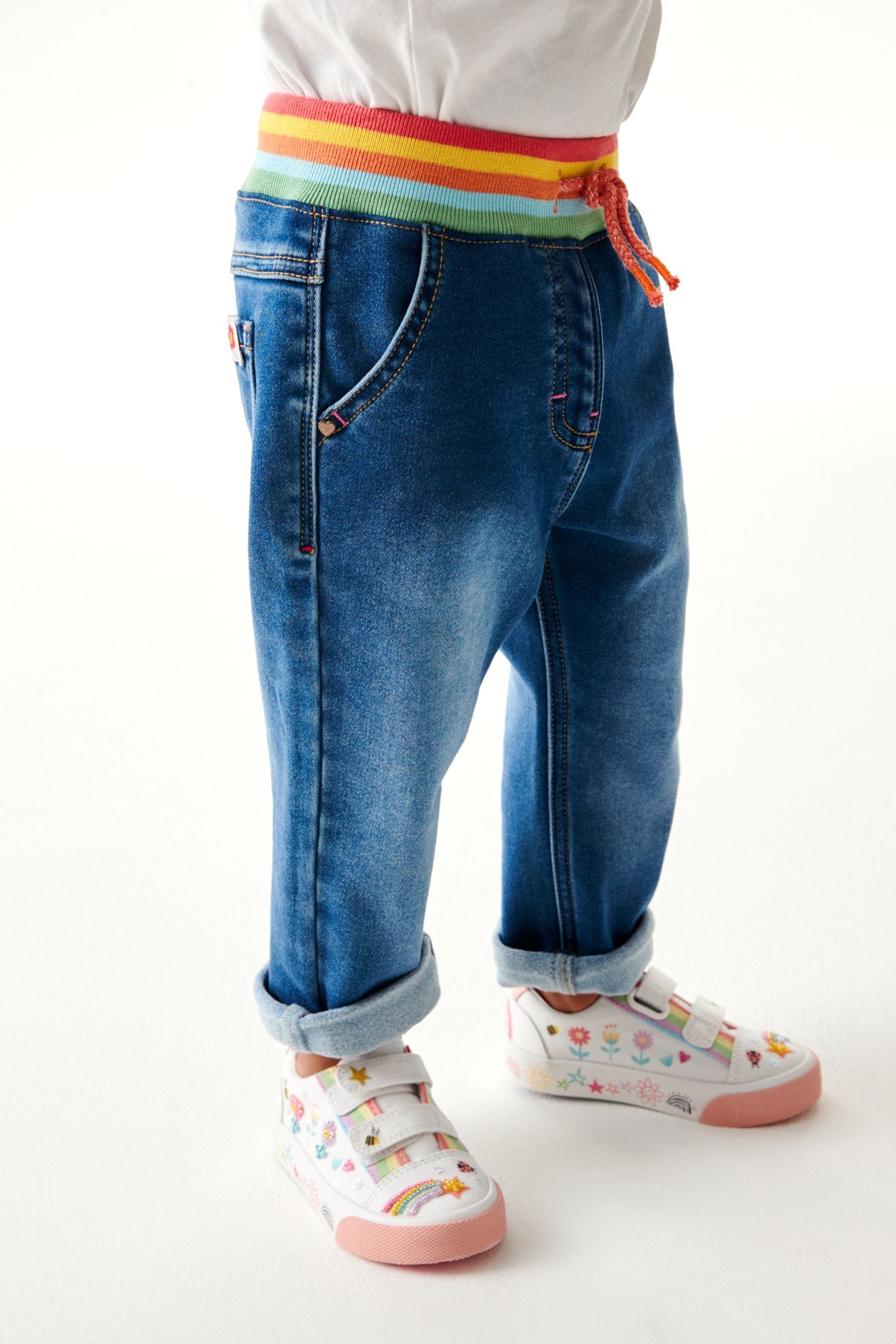 Denim (1-tlg) Blue Schlupf-Jogginghose 5-Pocket-Jeans Next