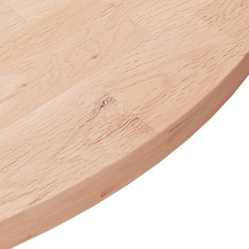 furnicato Tischplatte Runde Ø60x2,5 cm Unbehandeltes Massivholz Eiche (1 St)