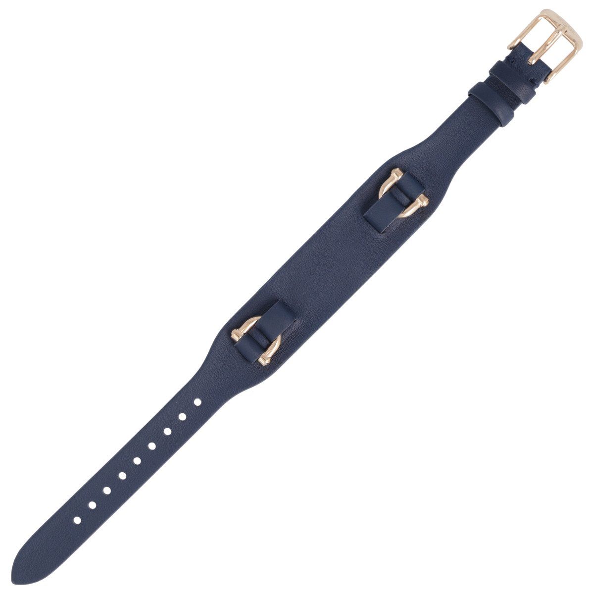 Fossil Uhrenarmband 6mm Leder Blau ES 3857 LB ES3857
