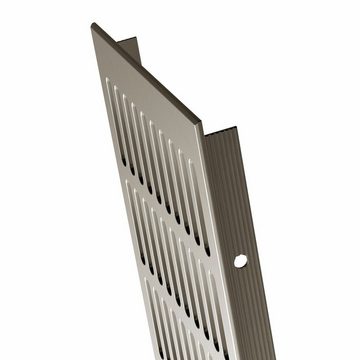 MS Beschläge Lüftungsgitter Aluminium Stegblech 130mm breit Edelstahl eloxiert
