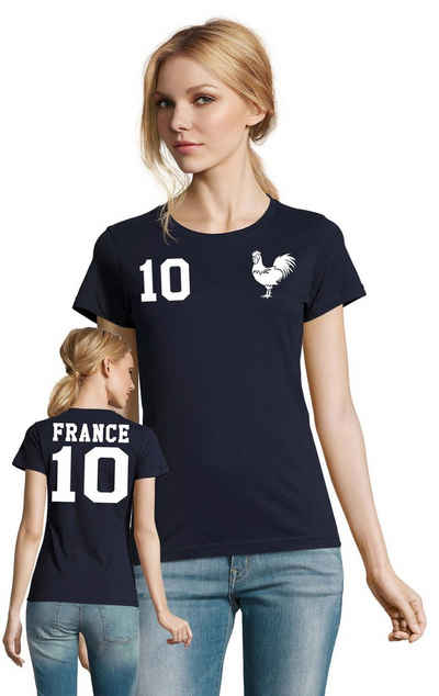 Blondie & Brownie T-Shirt Damen Frankreich France Sport Trikot Fußball Weltmeister EM