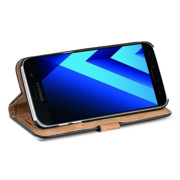 CoolGadget Handyhülle Retro Klapphülle für Samsung Galaxy A3 2017 4,7 Zoll, Schutzhülle Wallet Case Kartenfach Hülle für Samsung Galaxy A3 2017