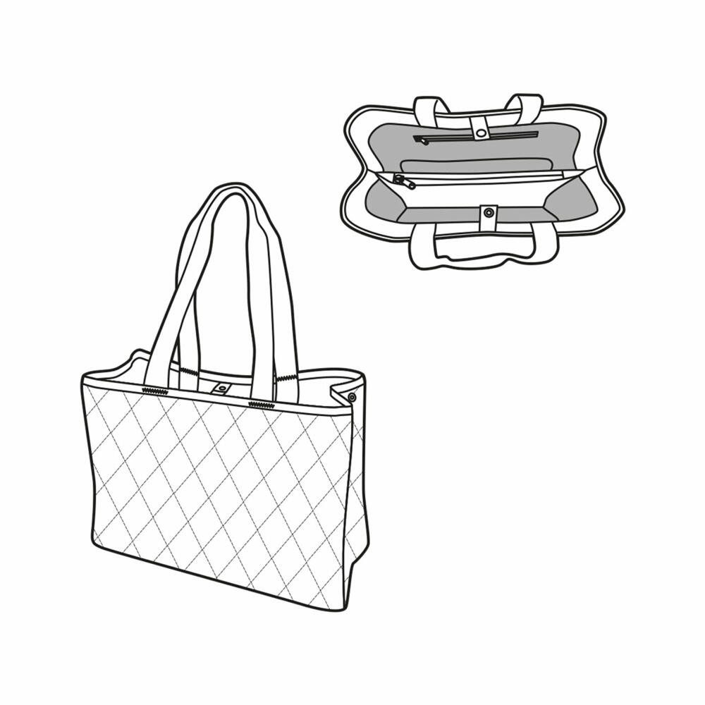 REISENTHEL® Shopper classic shopper L Rhombus Olive