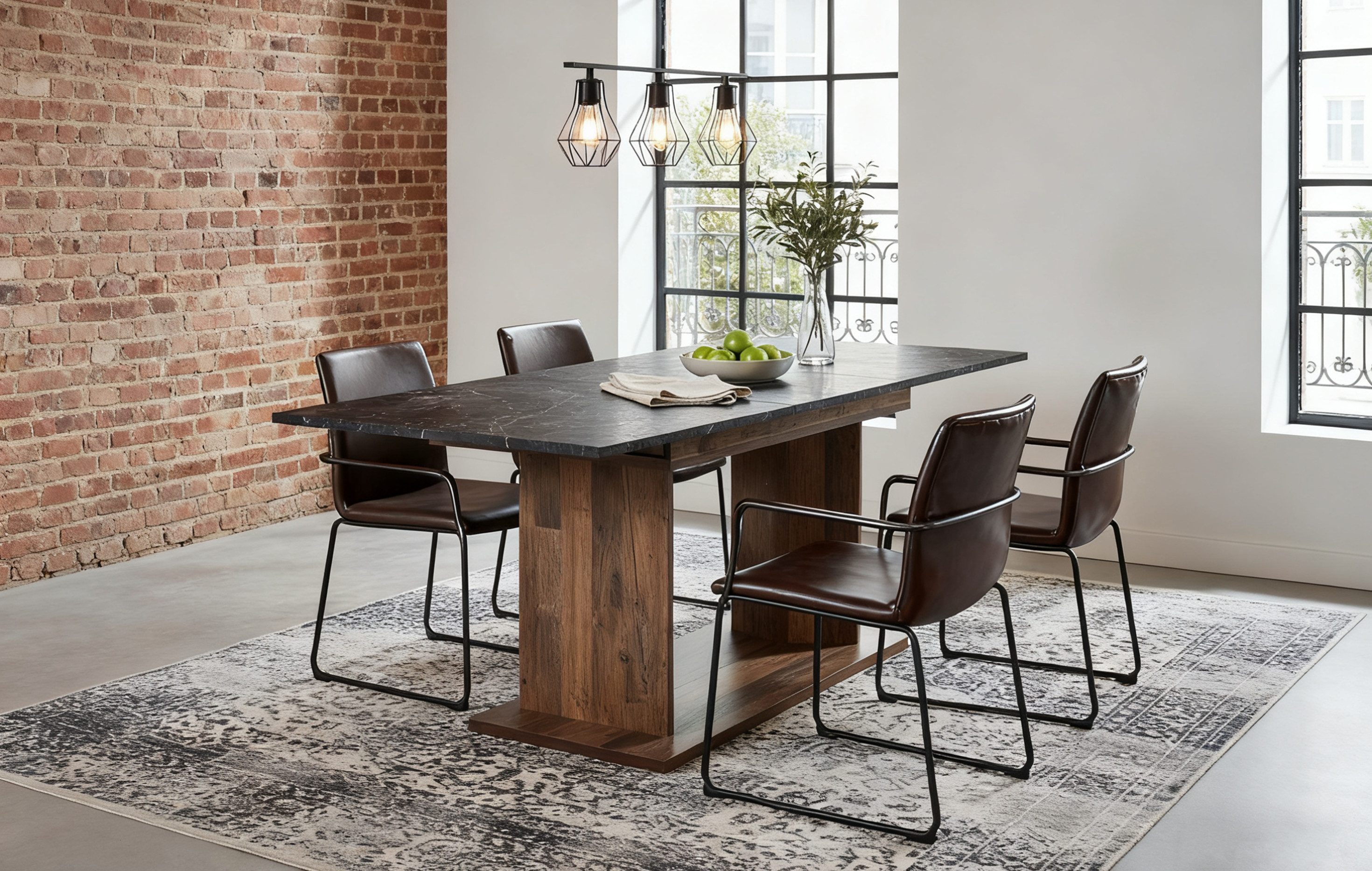 B&D home Säulen-Esstisch VIVIAN, ausziehbar, 120-160cm, günstig online kaufen