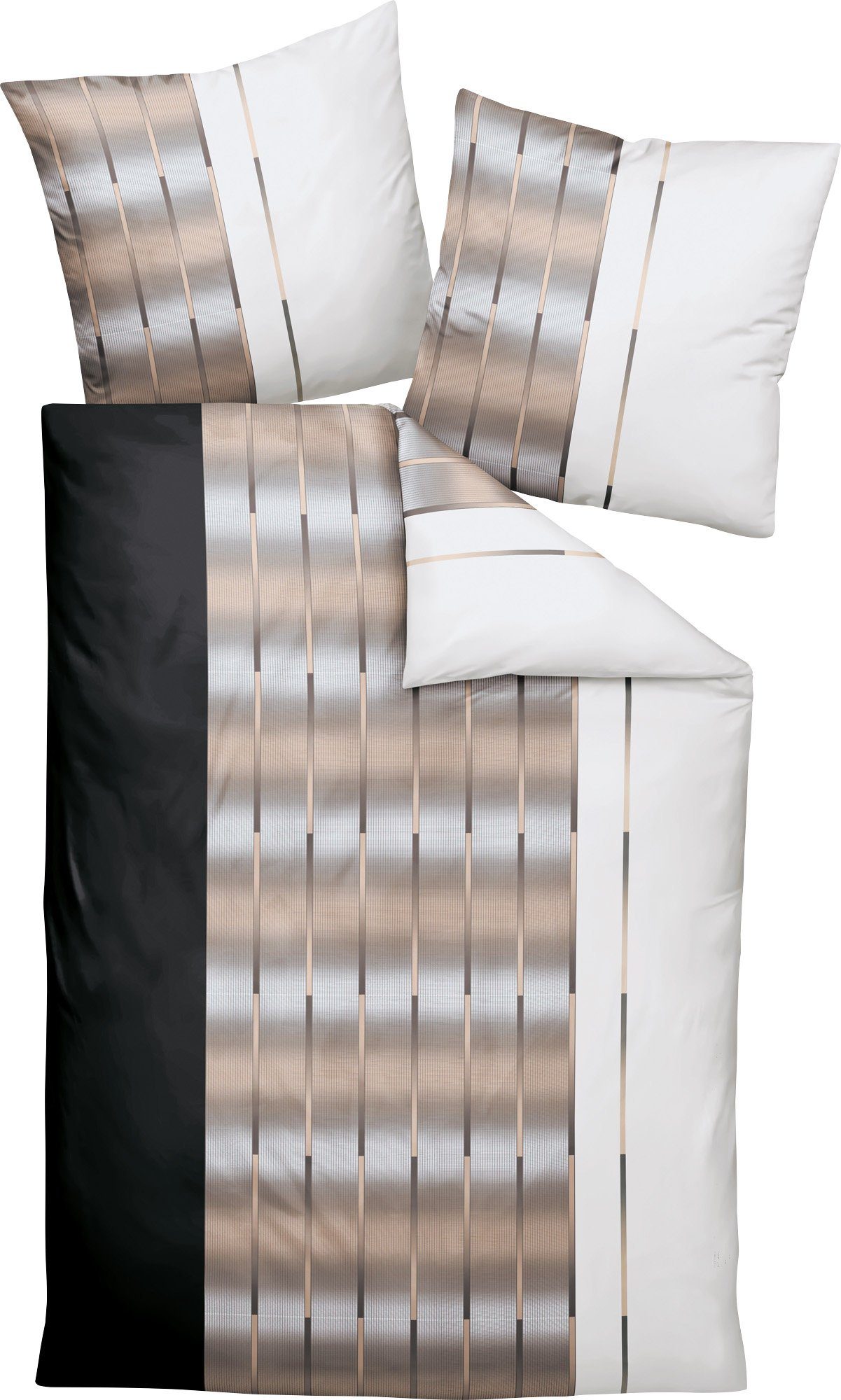 Janine Bettwäsche Bettwäsche, Mako-Satin, Streifen
