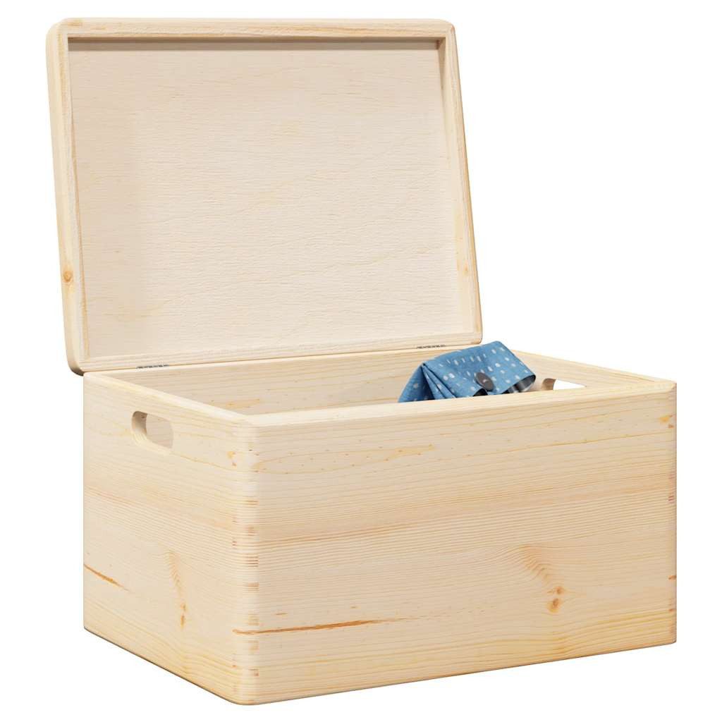 vidaXL Aufbewahrungsbox 40 x 30 x 23 cm Holzkiste mit Deckel und Griffen 40x30x23 cm Massivhol