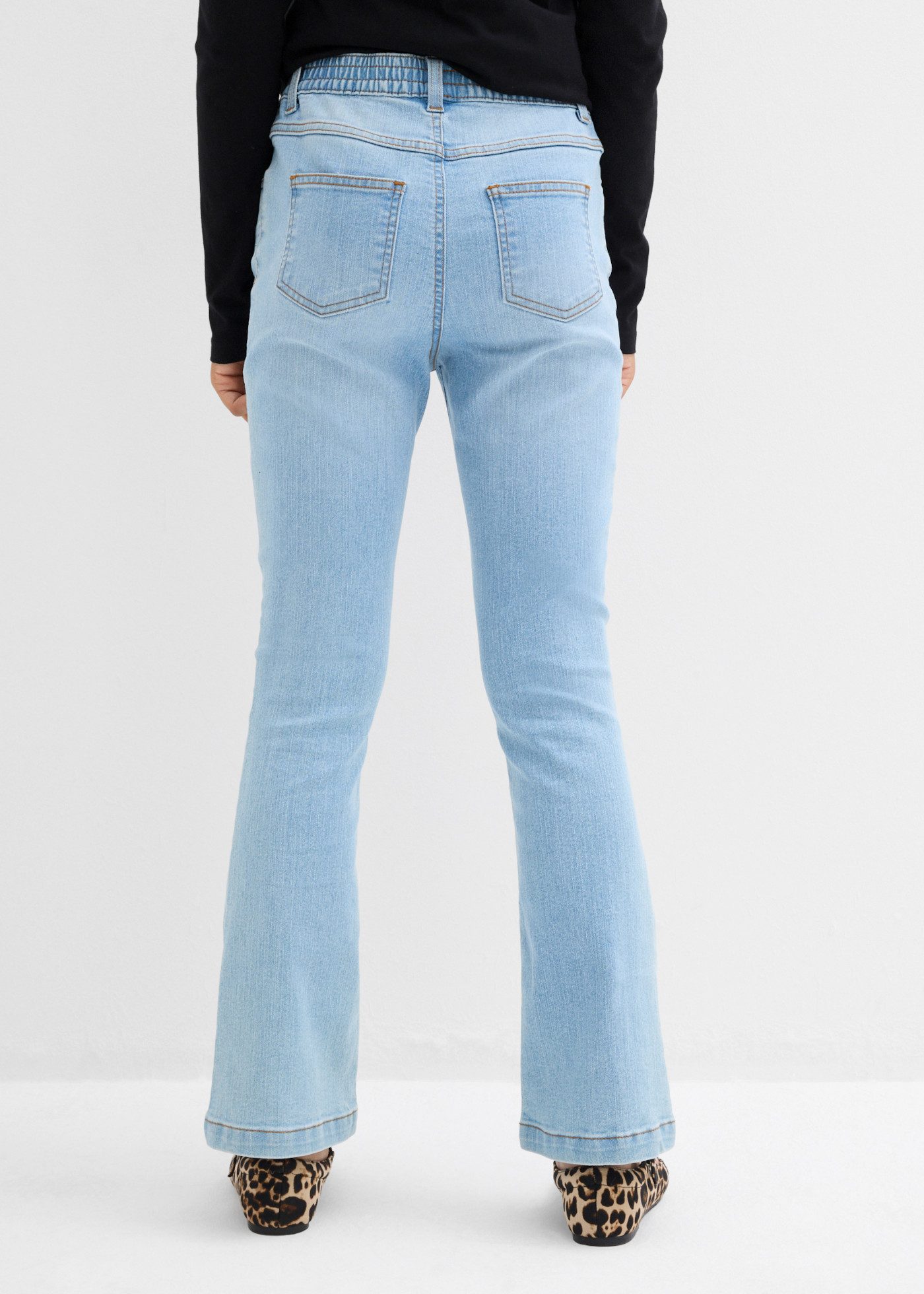bonprix Schlupfjeans (Packung) für Mädchen, im praktischen 2er Pack, mit Schlupfform, Slim Fit – Bild 3 von 5