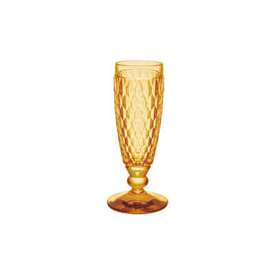 Villeroy & Boch Sektglas Boston Saffron Sektglas, 120 ml, gelb, Glas